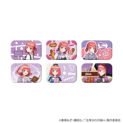 『五等分の花嫁∽』スクエア缶バッジ03/二乃ver. BOX(全6種)(公式イラスト)